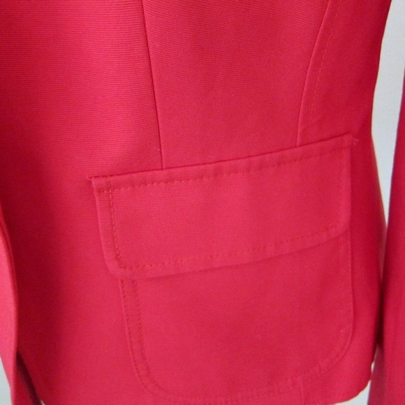 ANNE KLEIN BRIGHT RED COTTON BLAZER - SIZE 8P - Picture 7 of 12